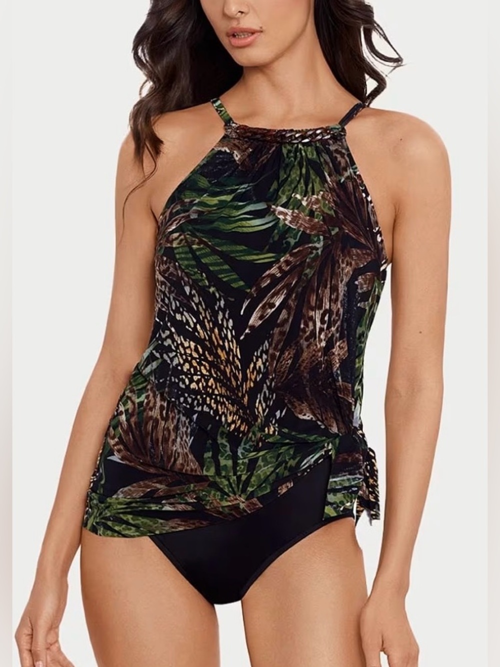 NWT MagicSuit Nighthawk Charlie Tropical Swim Dress Tummy Control Size 14
